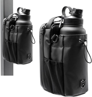 Magnetic Sling Bottle Bag – Hands-Free Gym Bag That Snaps to Metal Surfaces (Black)